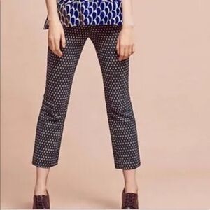 Anthropologie Cartonnier Charlie Crop Flare Lorie Green Pants